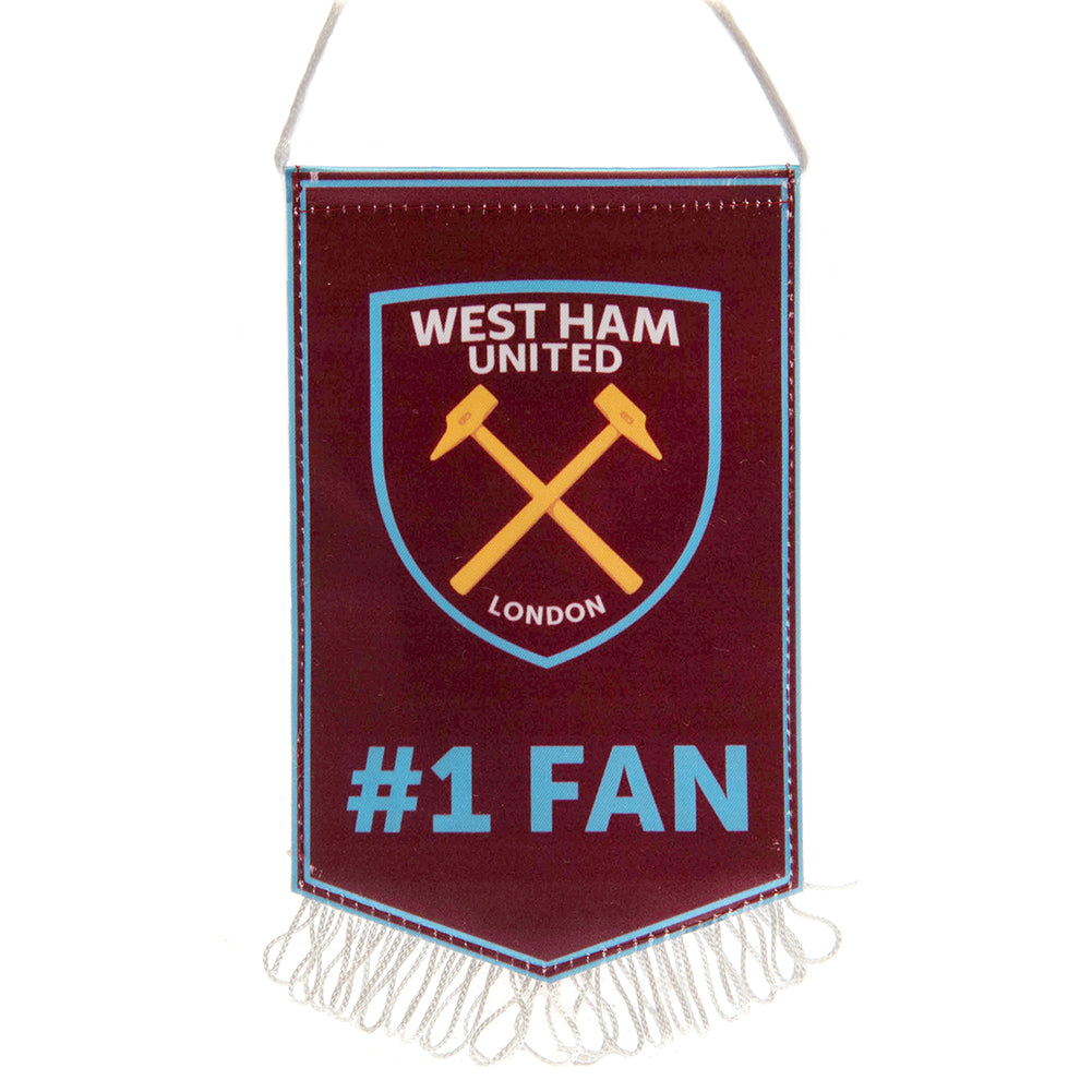 West Ham United FC No.1 Fan Mini Pennant: 1 - Flags & Banners By West Ham United