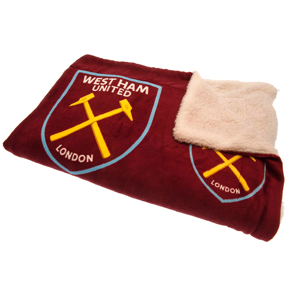 West Ham United FC Sherpa Fleece Blanket: 1 - Blankets By West Ham United