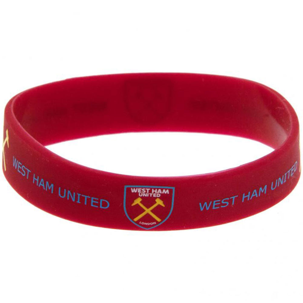 West Ham United FC Silicone Wristband - Shop Accessories At Gift Moments - 1