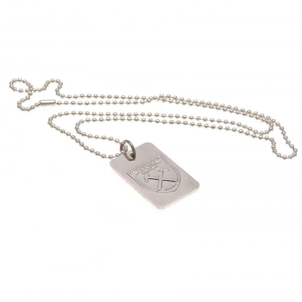 West Ham United FC Silver Plated Dog Tag & Chain - Shop Jewellery At Gift Moments - 3