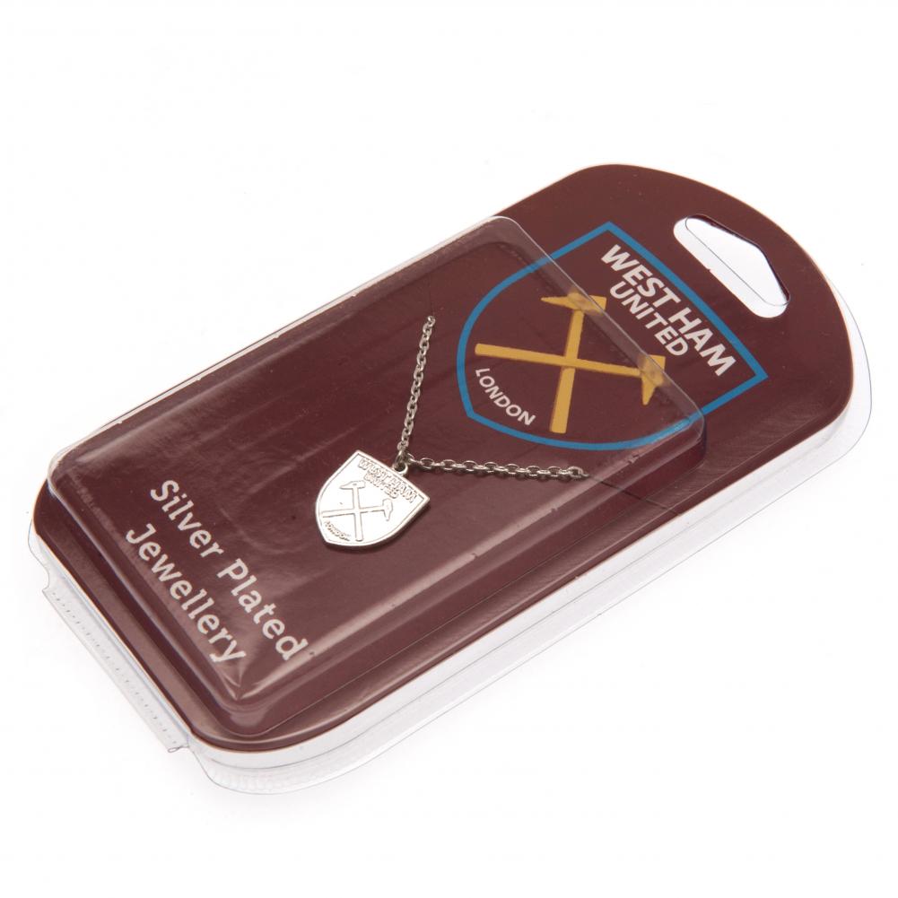 West Ham United FC Silver Plated Pendant & Chain XL: 1 - Jewellery By West Ham United