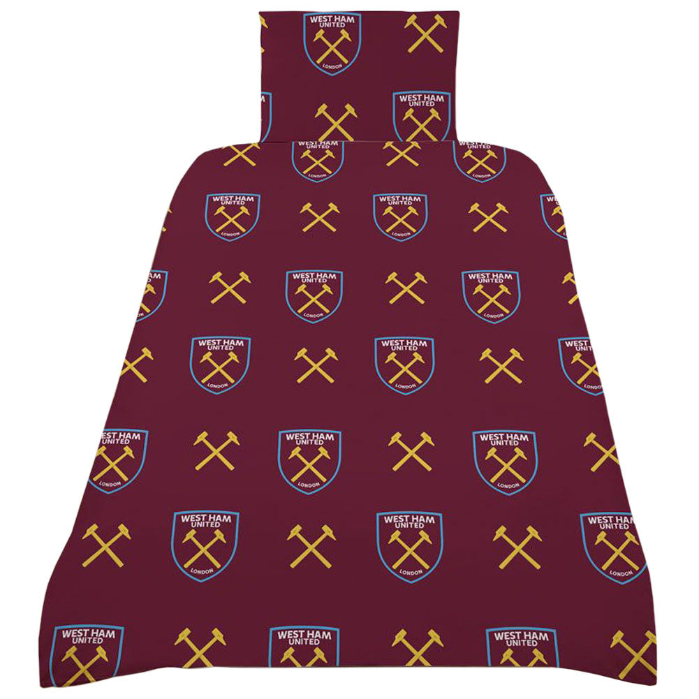 West Ham United FC Colour Split Single Duvet Set: 2 - Bedroom By West Ham United