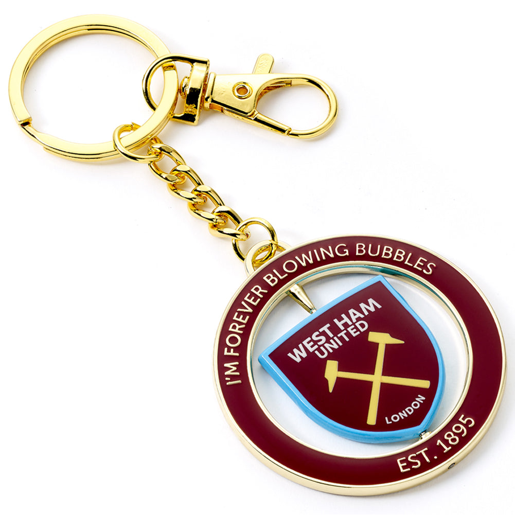West Ham United FC Spinner Keyring - Shop Keyrings At Gift Moments - 1