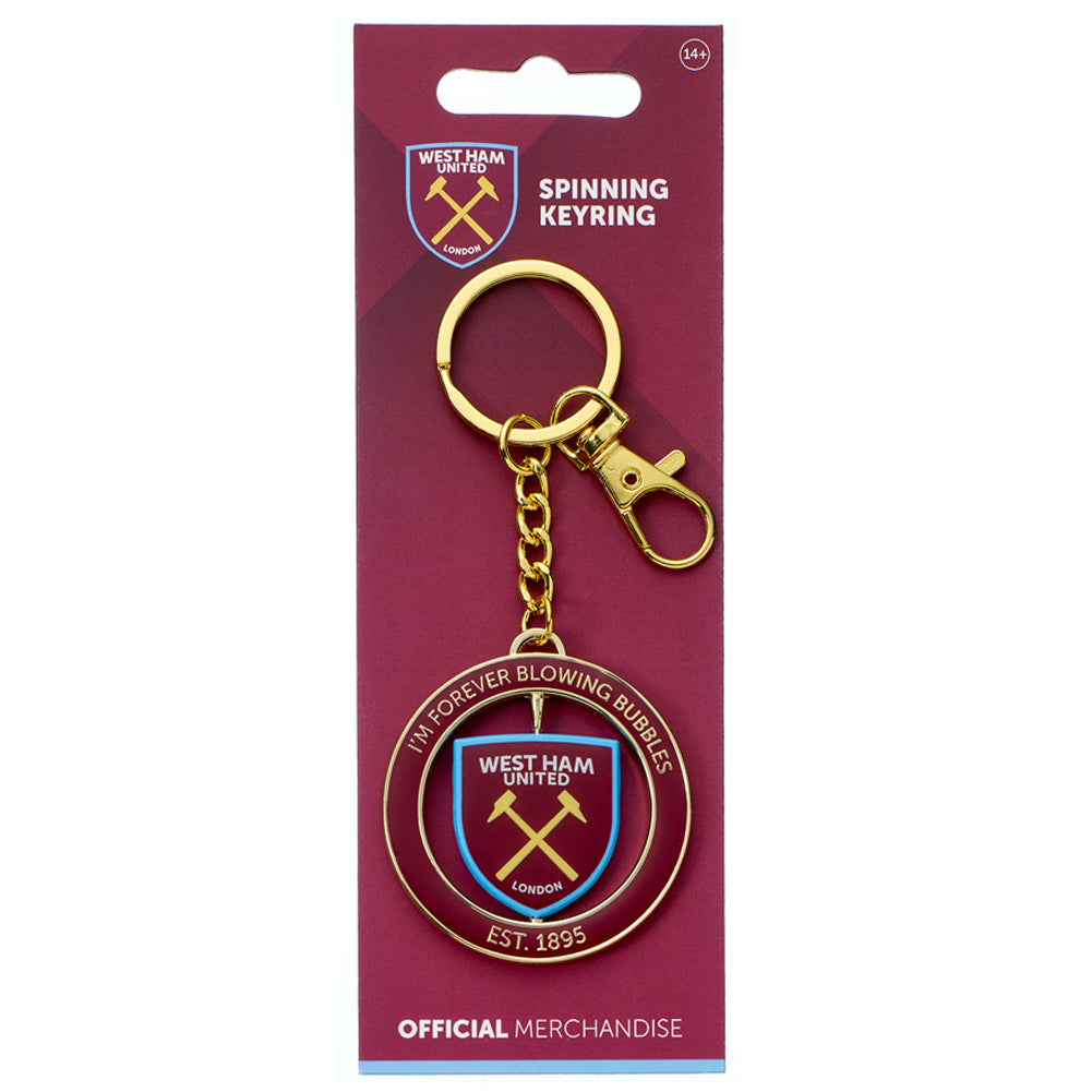 West Ham United FC Spinner Keyring - Shop Keyrings At Gift Moments - 4