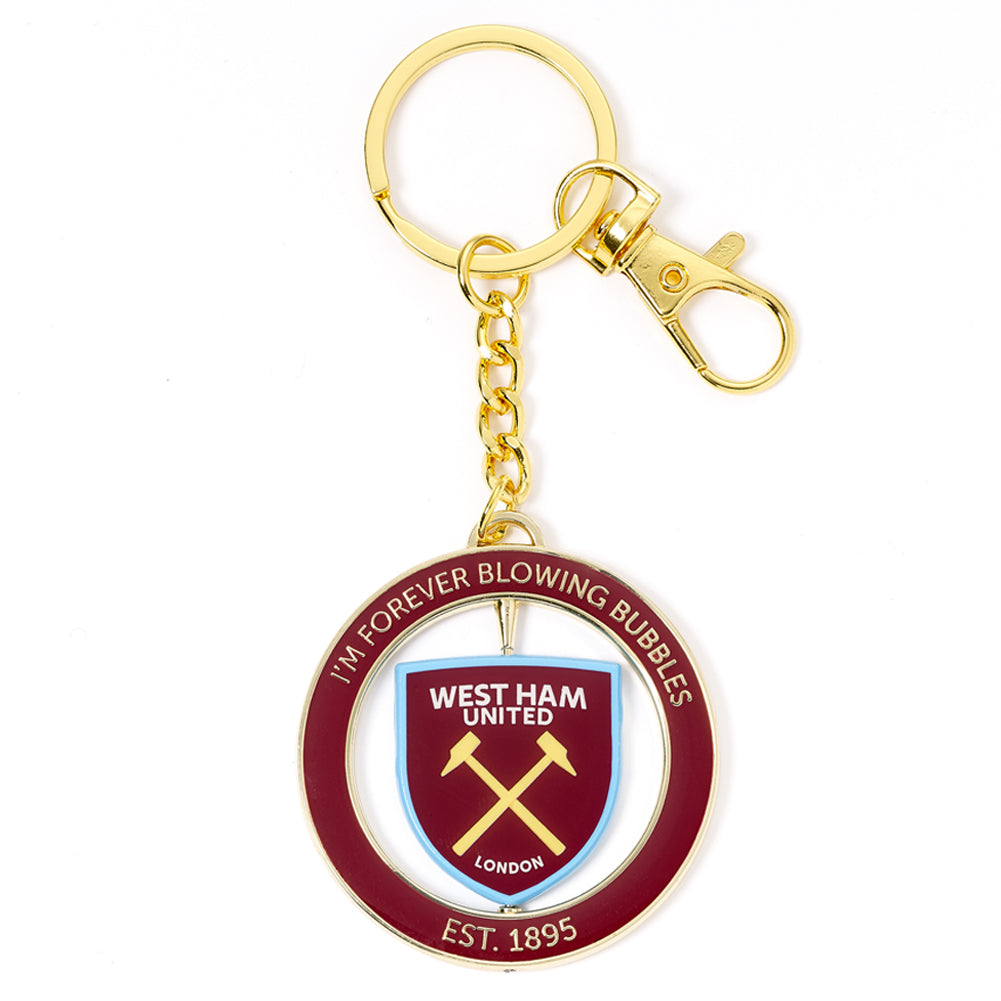 West Ham United FC Spinner Keyring - Shop Keyrings At Gift Moments - 2