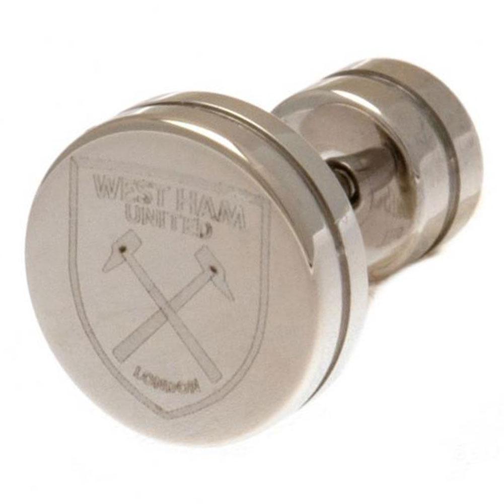 West Ham United FC Stainless Steel Stud Earring: 1 - Jewellery By West Ham United
