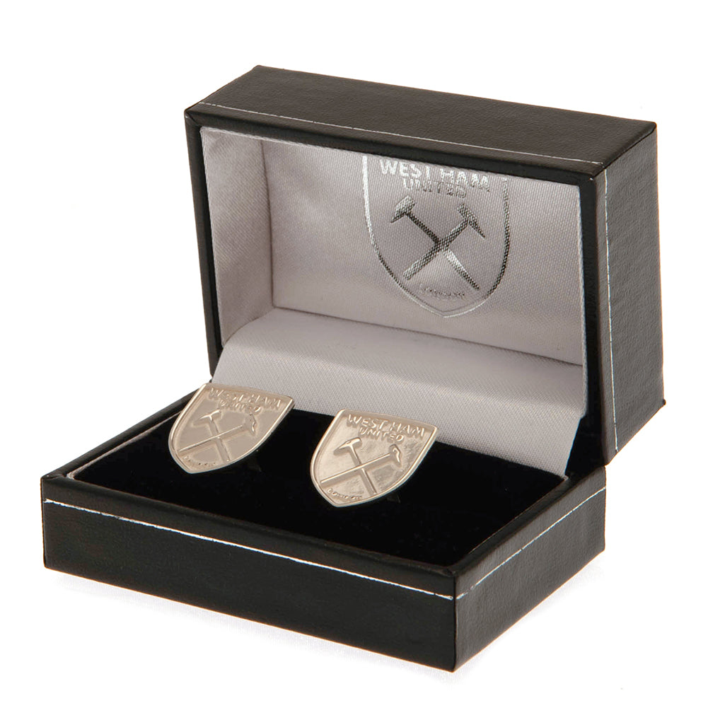 West Ham United FC Sterling Silver Crest Cufflinks: 1 - Cufflinks & Tie Slides By West Ham United