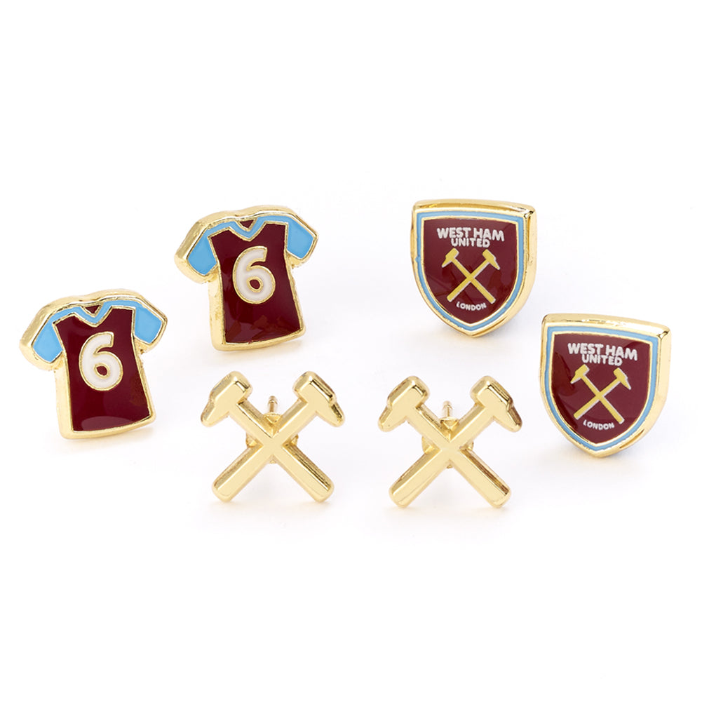 West Ham United FC Stud Earring Set: 1 - Earrings By West Ham United