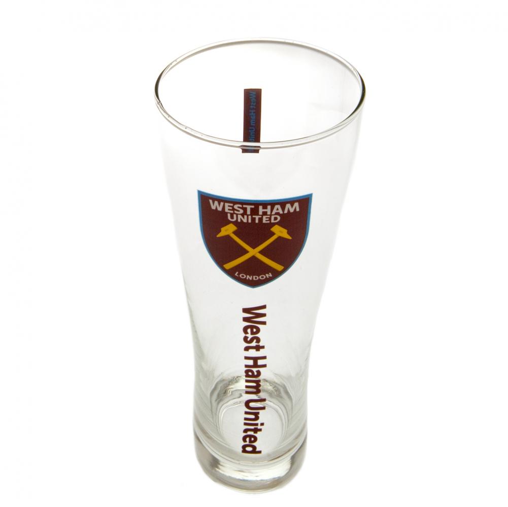 West Ham United FC Tall Beer Glass - Shop Glassware At Gift Moments - 1