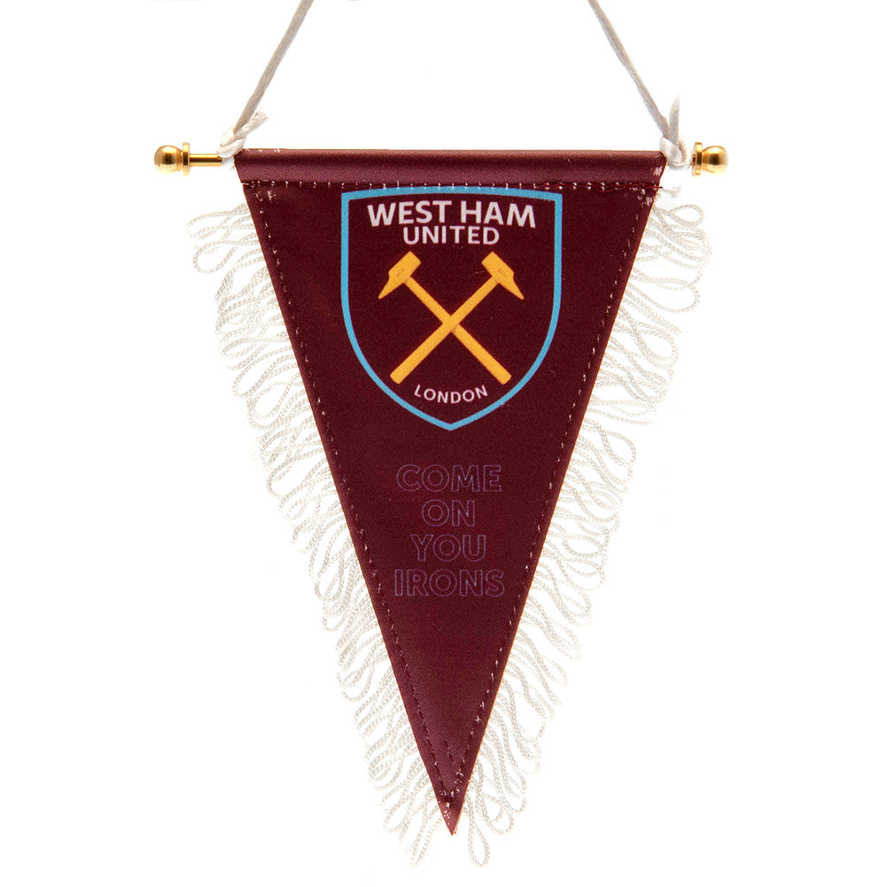 West Ham United FC Triangular Mini Pennant: 1 - Flags & Banners By West Ham United