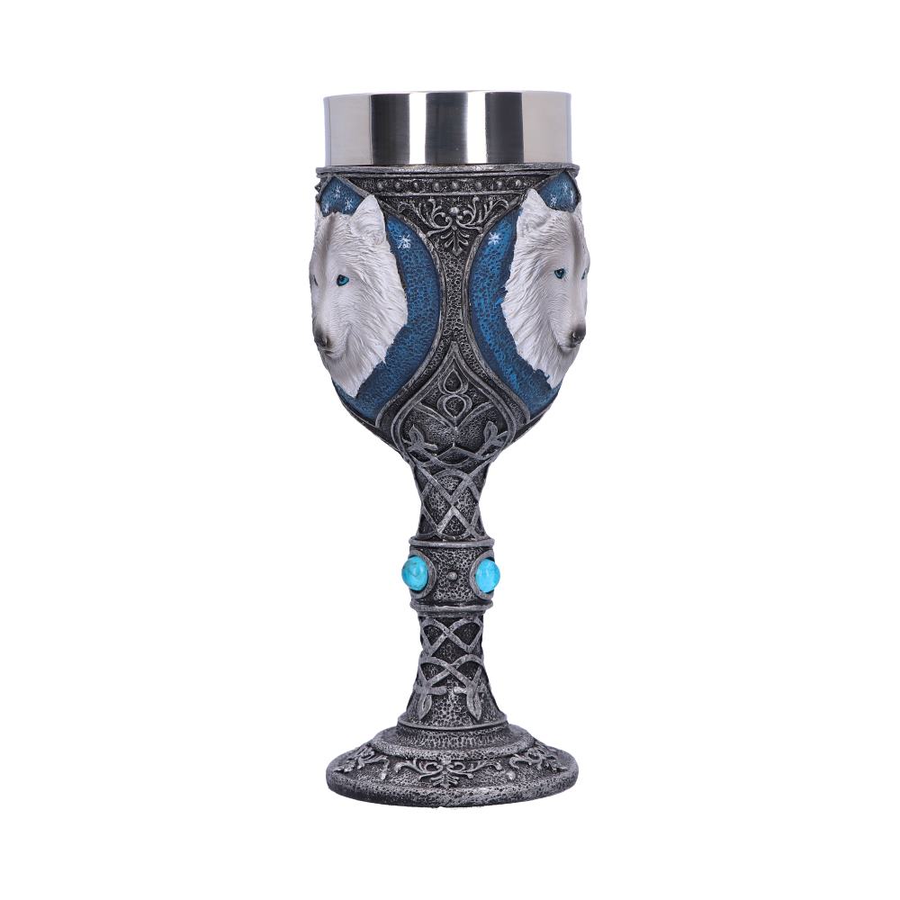 White Winter Ghost Wolf Wine Glass Goblet: 3 - Goblets & Chalices By Gift Moments