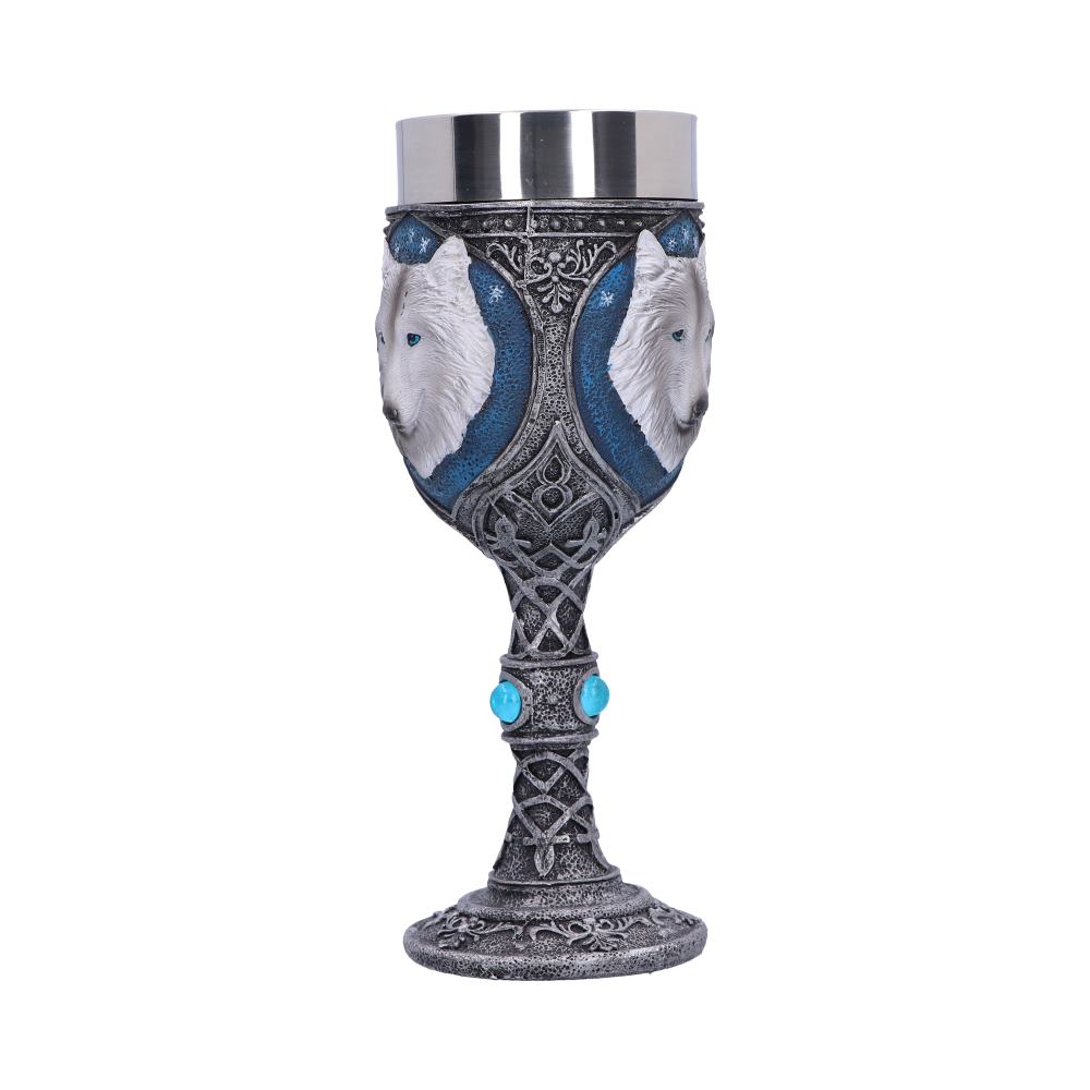 White Winter Ghost Wolf Wine Glass Goblet: 5 - Goblets & Chalices By Gift Moments