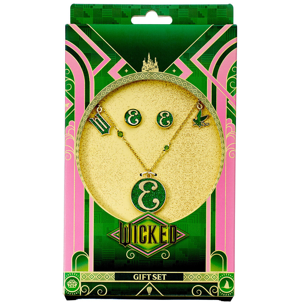 Wicked Gold Plated Elphaba Necklace & Earrings: 2 - Jewellery By Wicked