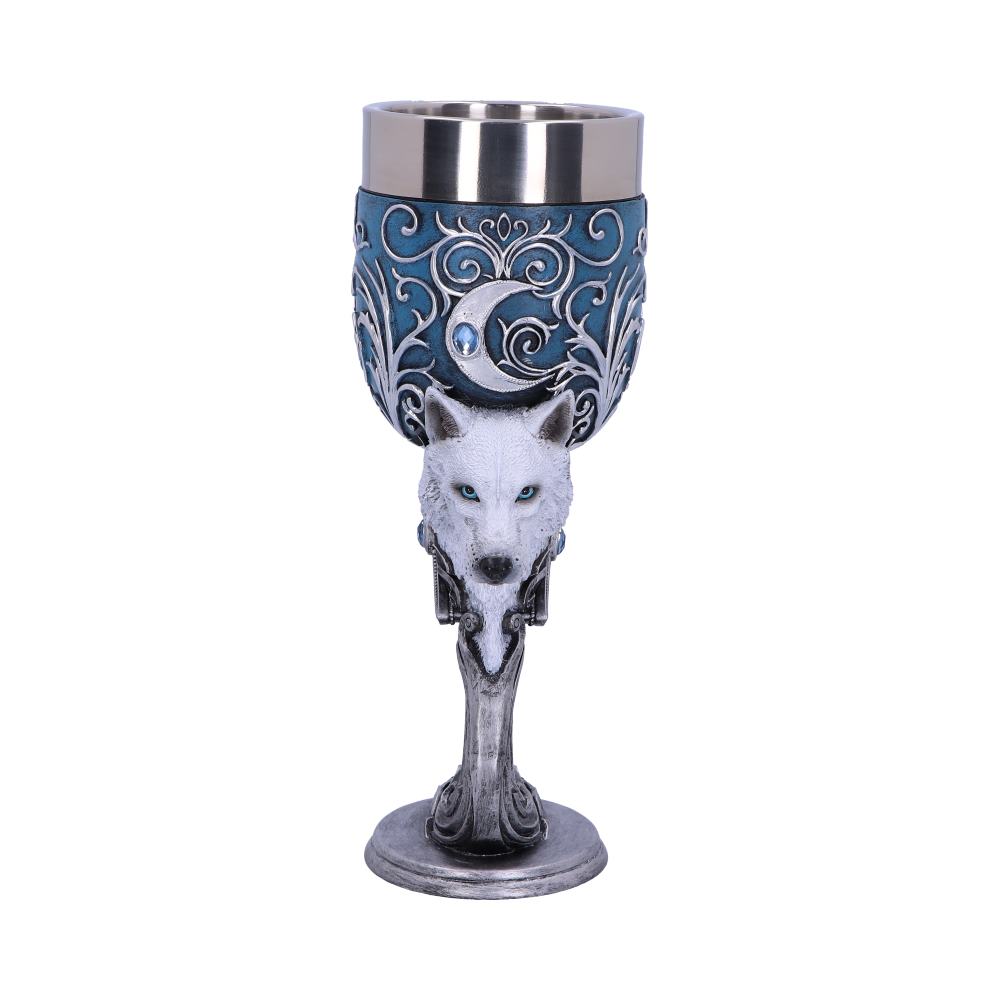 Wild at Heart Twin Wolf Heart Set of Two Goblets: 4 - Goblets & Chalices By NN Designs
