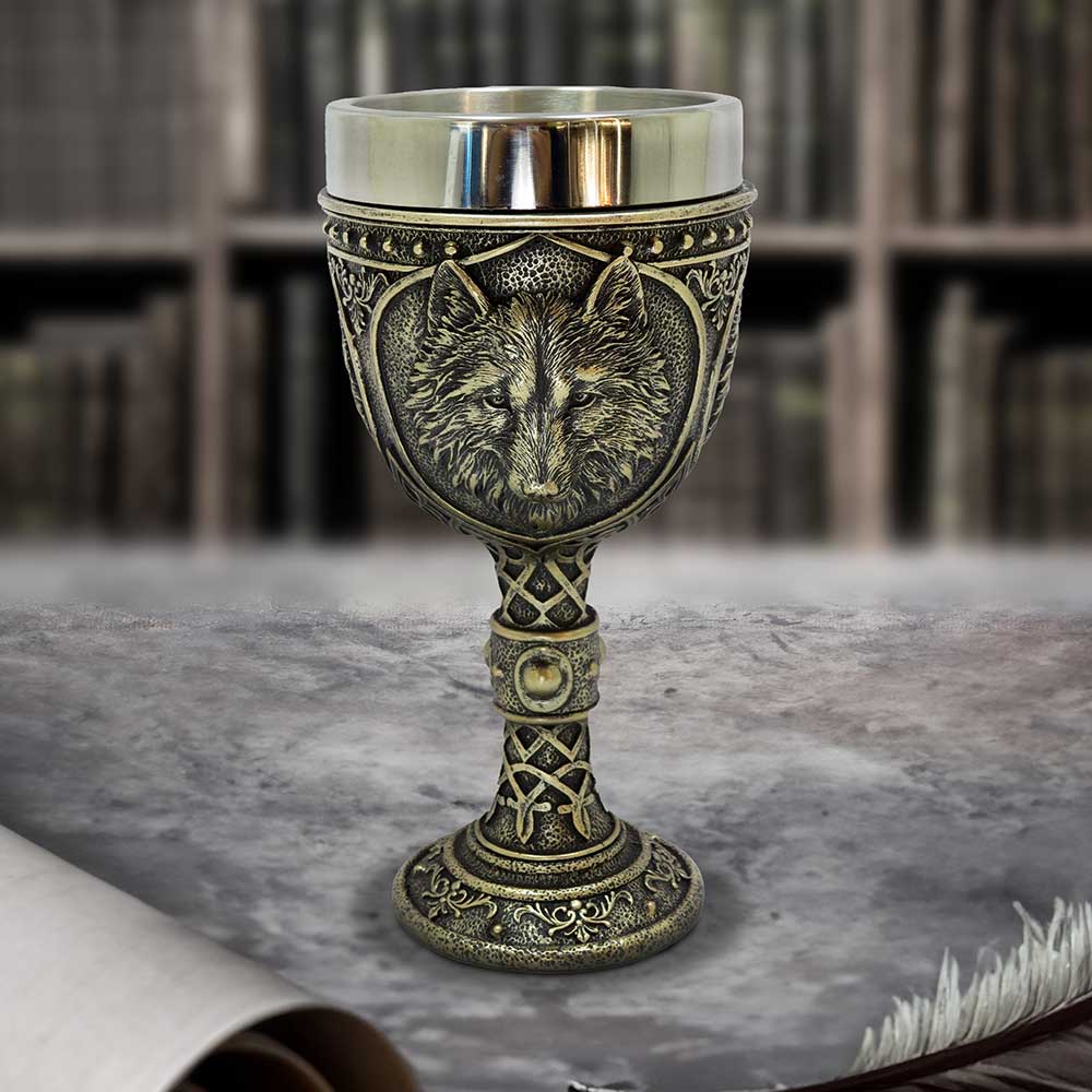 Wild Thirst Medieval Wolf Chalice 20cm: 1 - Goblets & Chalices By Gift Moments