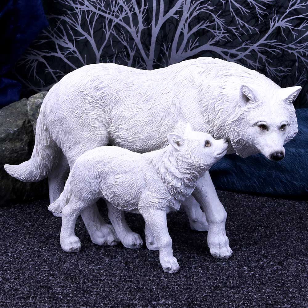 Winter Offspring Mother and Wolf Pup Ornament: 1 - Figures & Collectables By Gift Moments