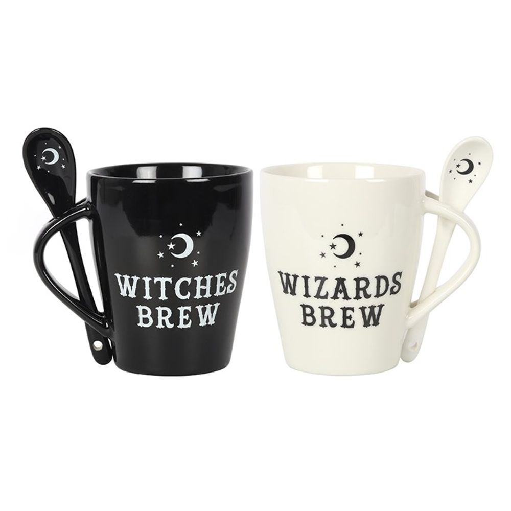 Witch and Wizard Couples Mug and Spoon Set: 1 - Mugs By Gift Moments