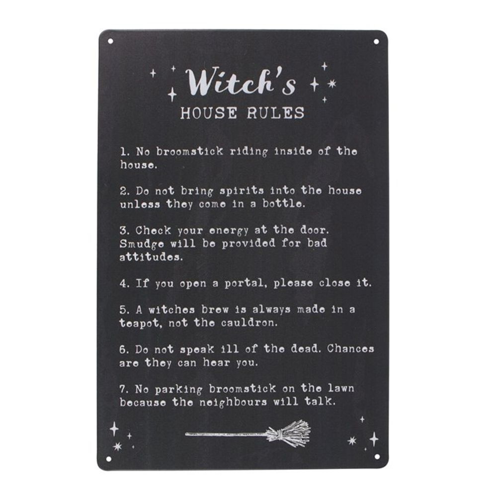 Witch’s House Rules Metal Sign: 1 - By Gift Moments