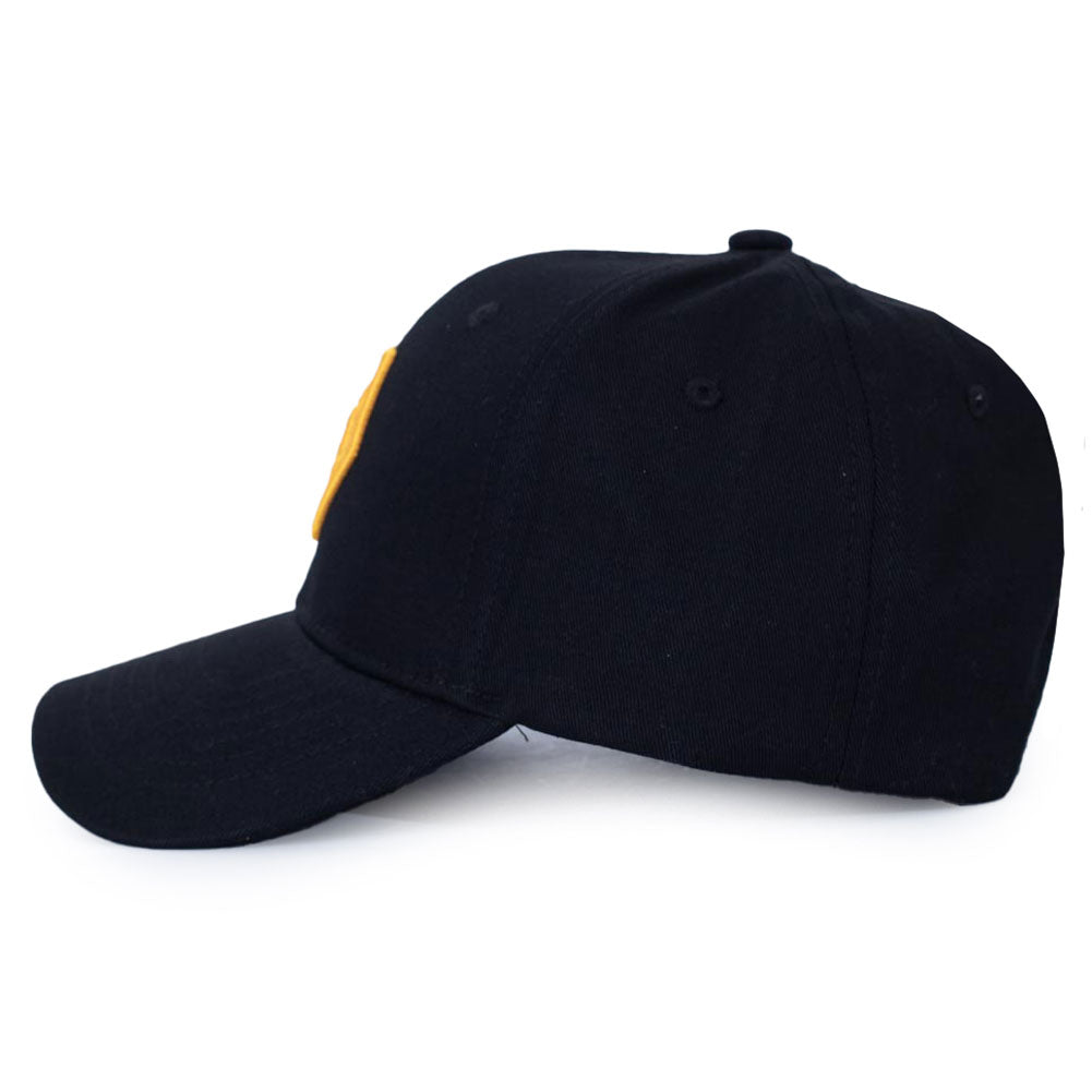 Wolverhampton Wanderers FC Essential Black Cap: 3 - Caps & Hats By Wolverhampton Wanderers