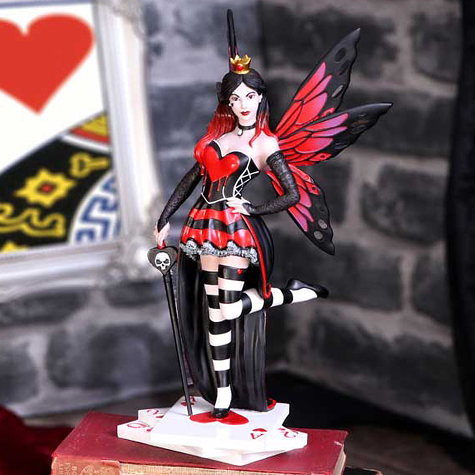 Wonderland Fairies Queen of Hearts Red Card Figurine: 1 - Figures & Collectables By NN Designs