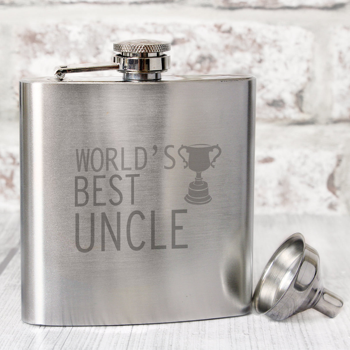 Worlds Best Uncle Hip Flask - Shop Hip Flasks At Gift Moments - 1
