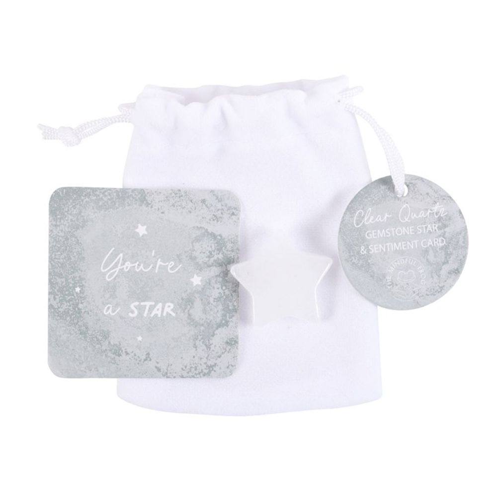 You’re a Star Lucky Clear Quartz Crystal Star in a Bag: 1 - By Gift Moments
