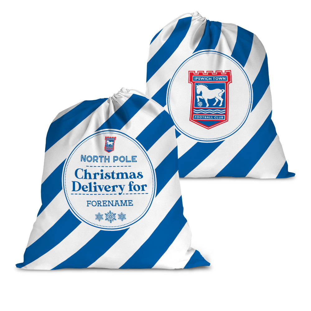 Personalised Ipswich Town FC Christmas Delivery Sack