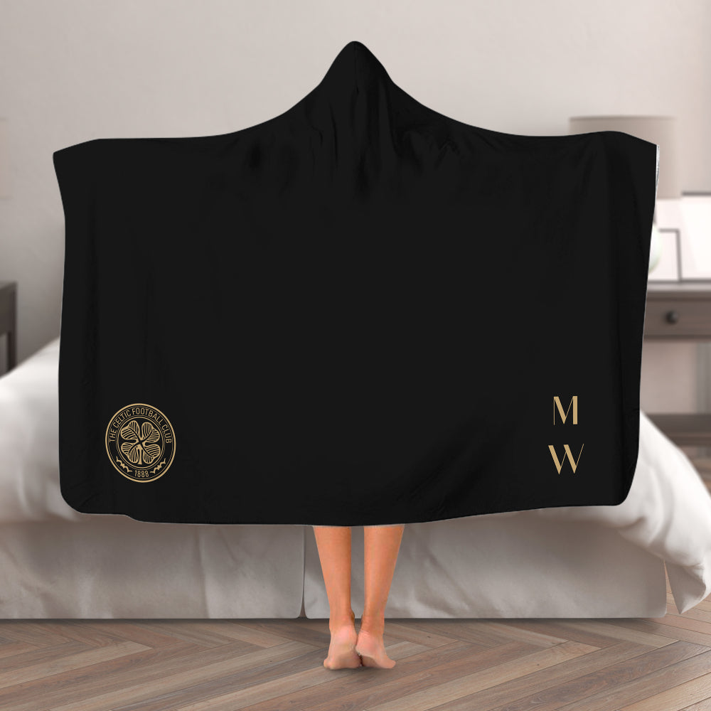Personalised Celtic FC Adult Hooded Blanket
