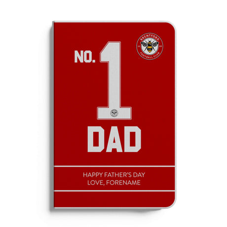 Personalised Brentford FC Father's Day A5 Notebook