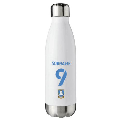 Personalised Sheffield Wednesday FC Back of Shirt Insulated Water Bottle