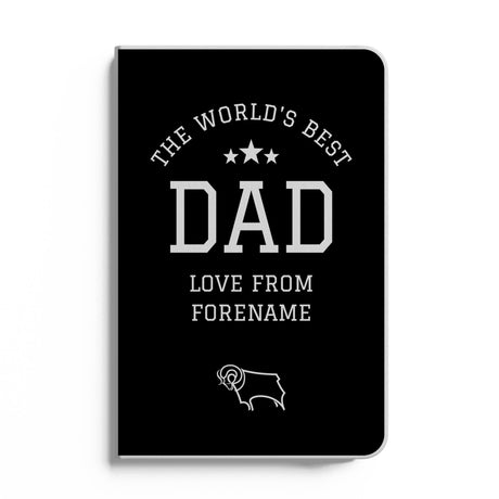 Personalised Derby County FC World's Best Dad A5 Notebook