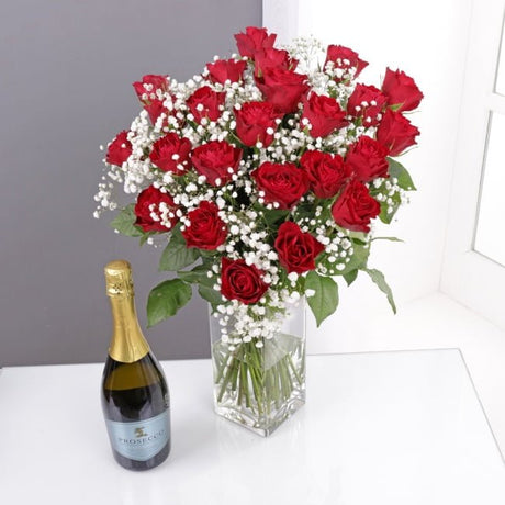 24 Red Roses & Prosecco - Gift Moments