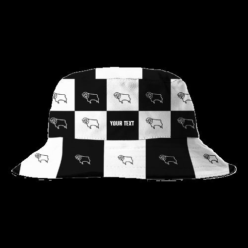 Personalised Derby County Chequered Bucket Hat