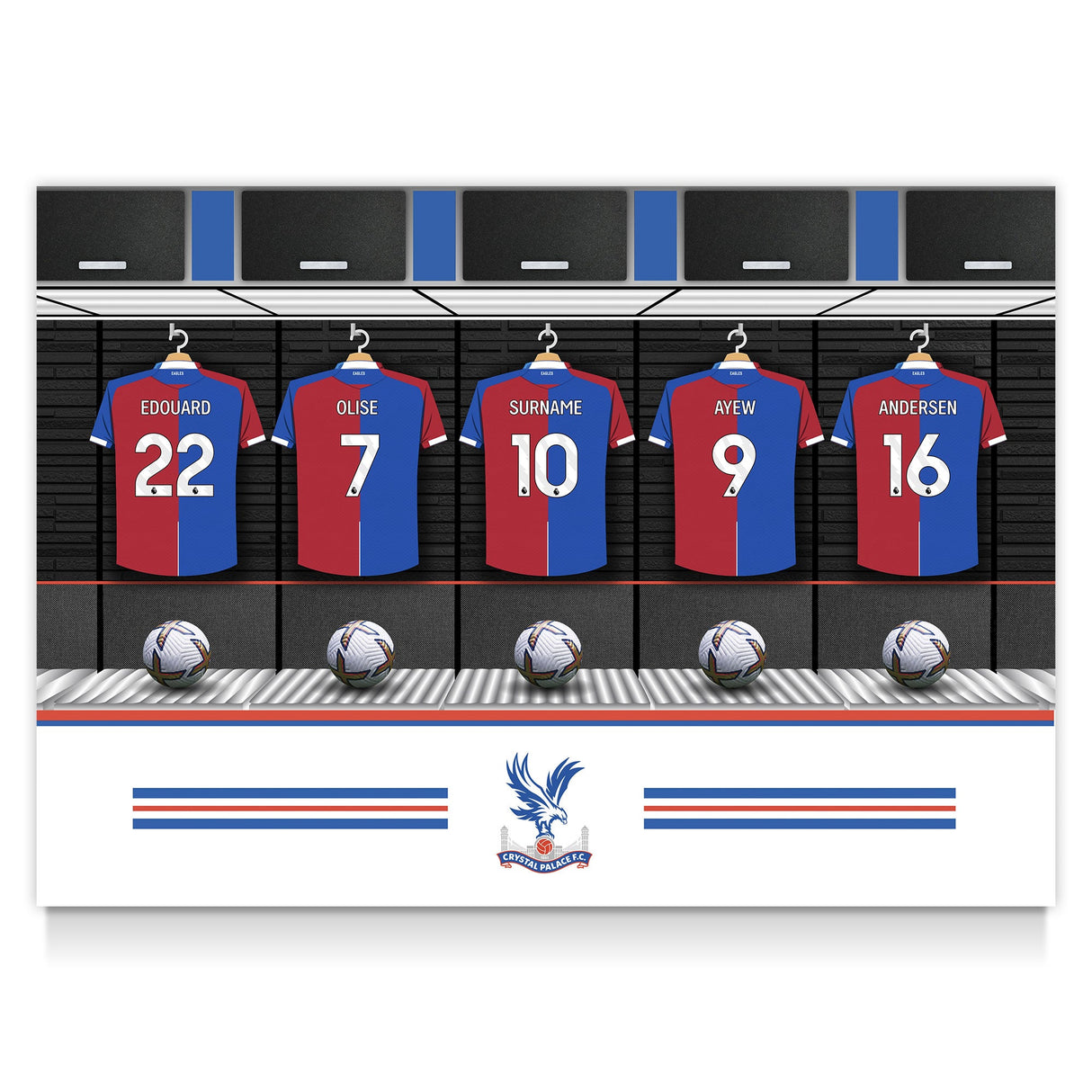 Personalised Crystal Palace FC Dressing Room Poster