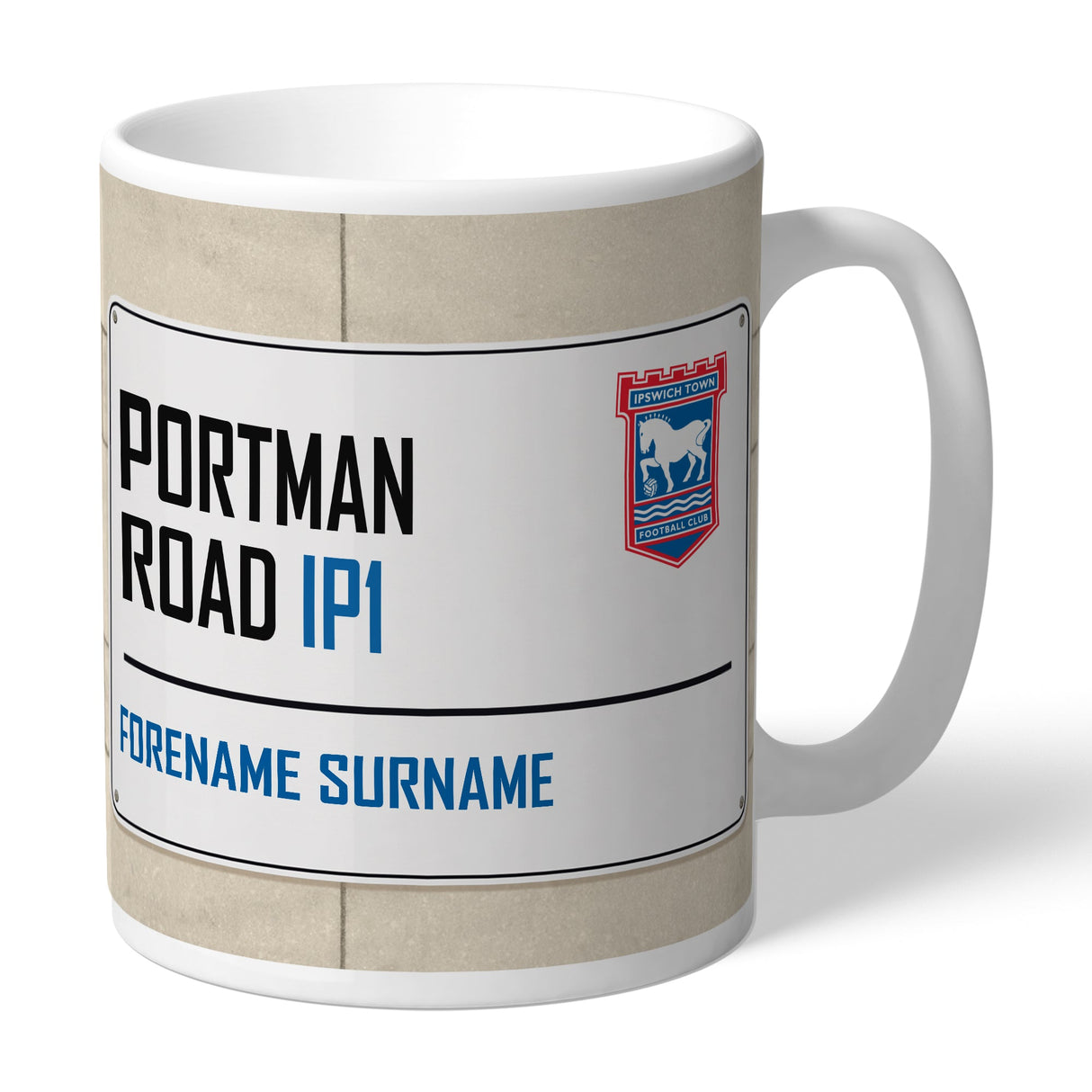 Personalised Ipswich Town FC Street Sign Mug