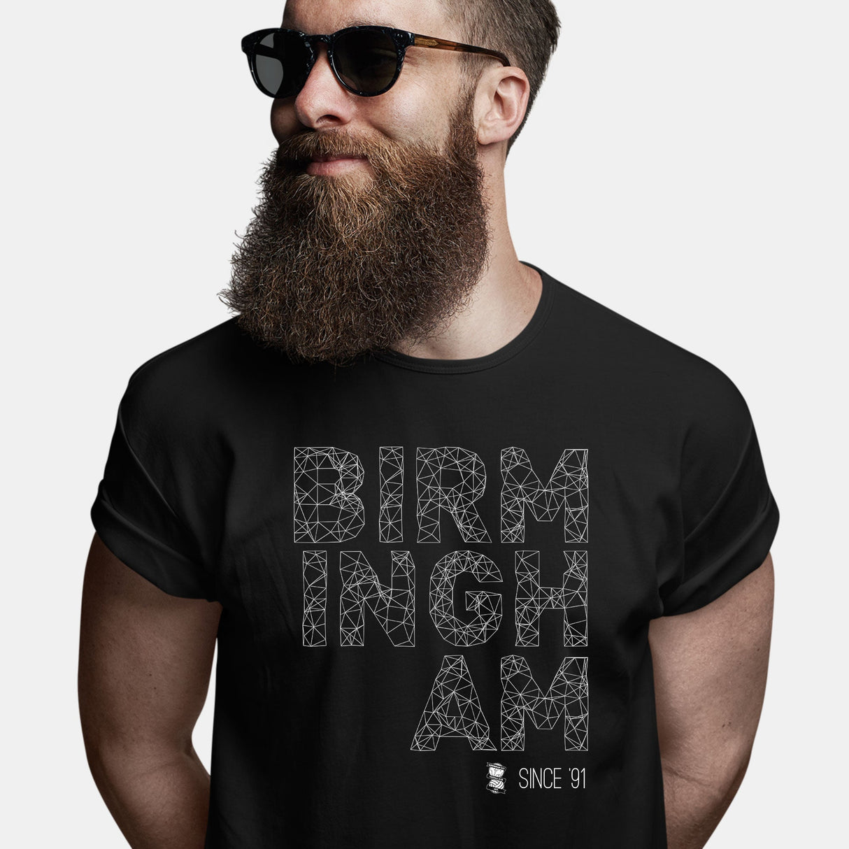Personalised Birmingham City FC Wireframe Men's T-Shirt