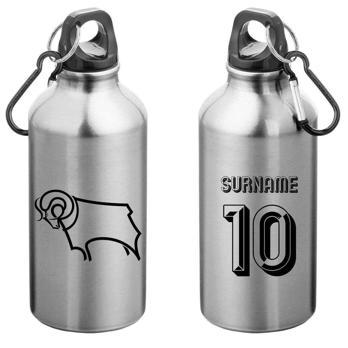 Personalised Derby County FC Retro Water Bottle