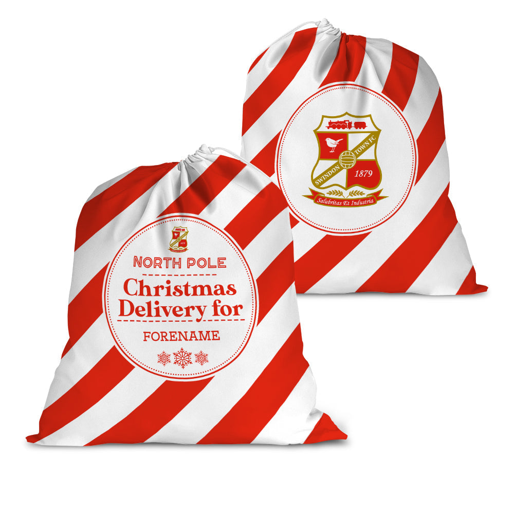 Personalised Swindon Town Christmas Delivery Sack