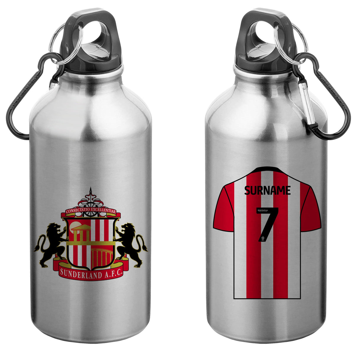 Personalised Sunderland AFC Aluminium Water Bottle