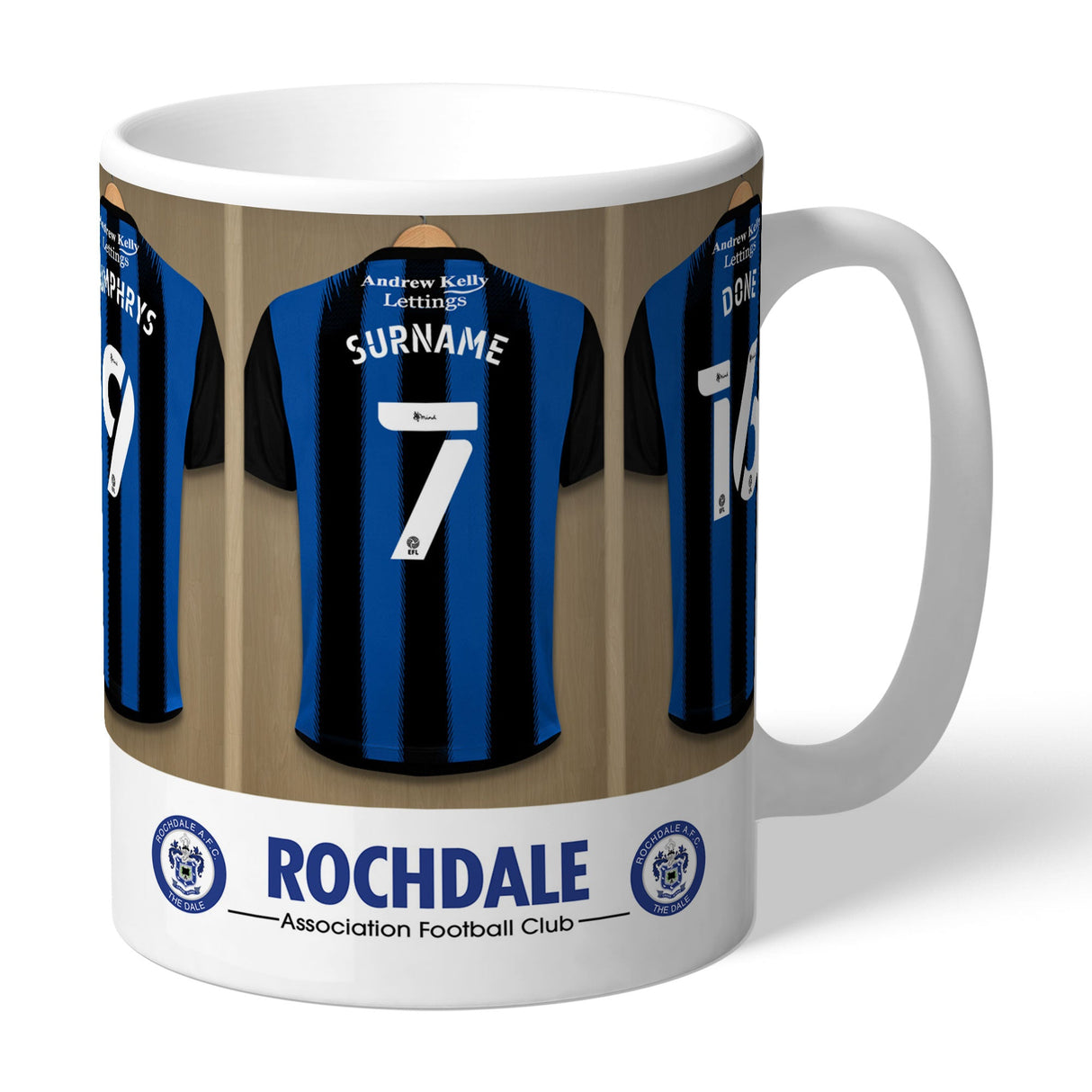 Personalised Rochdale AFC Dressing Room Mug