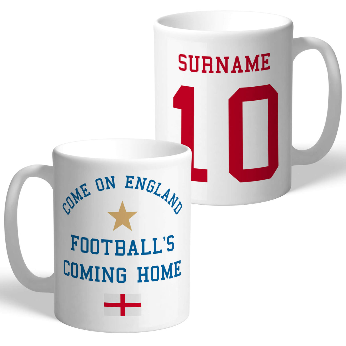 Personalised Come On England Mug