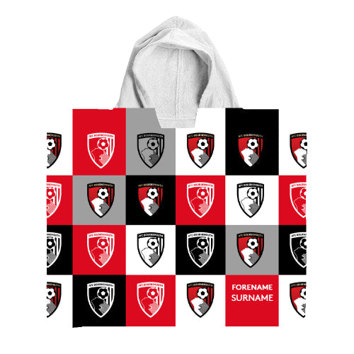 Personalised Bournemouth Kids Hooded Towel