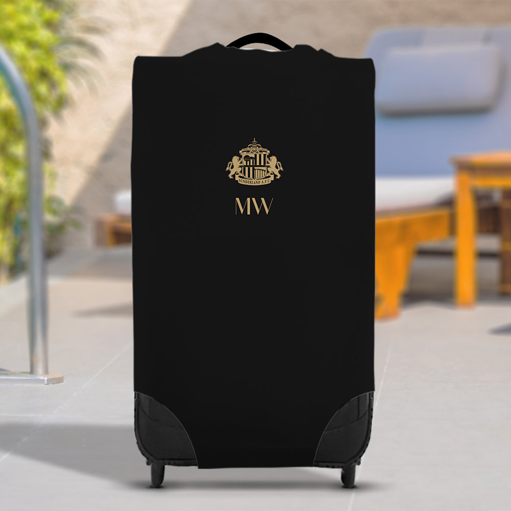 Personalised Sunderland AFC Black Suitcase Cover (Small)