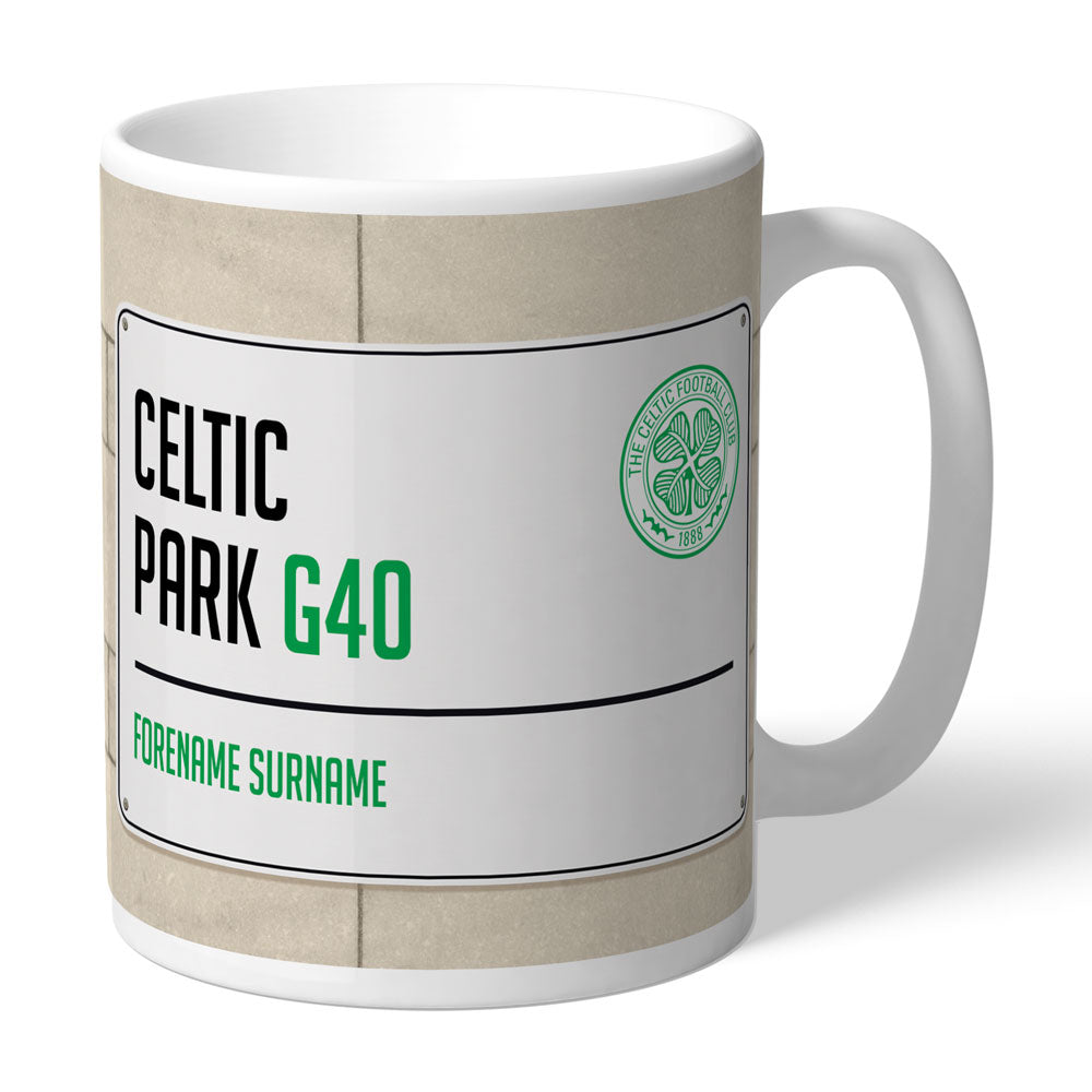 Personalised Celtic FC Street Sign Mug