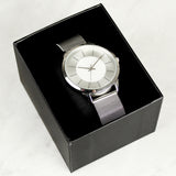 Ladies Silver with Mesh Strap Watch - Gift Moments