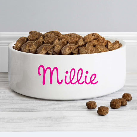 Pink Name Medium Pet Bowl - Gift Moments