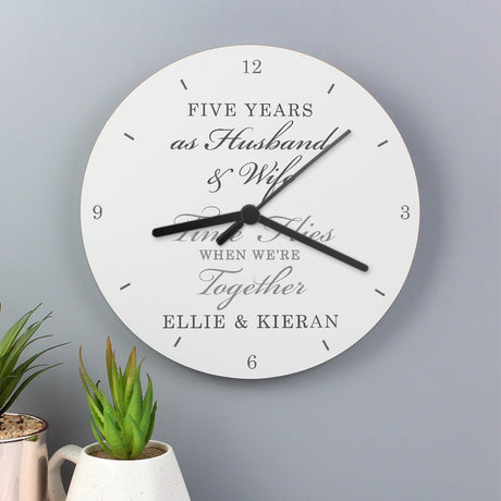 Anniversary Wooden Clock - Gift Moments