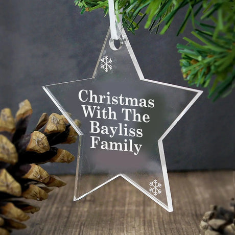 Personalised Acrylic Star Decoration - Gift Moments