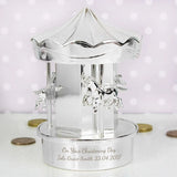 Personalised Carousel Silver Money Box - Gift Moments