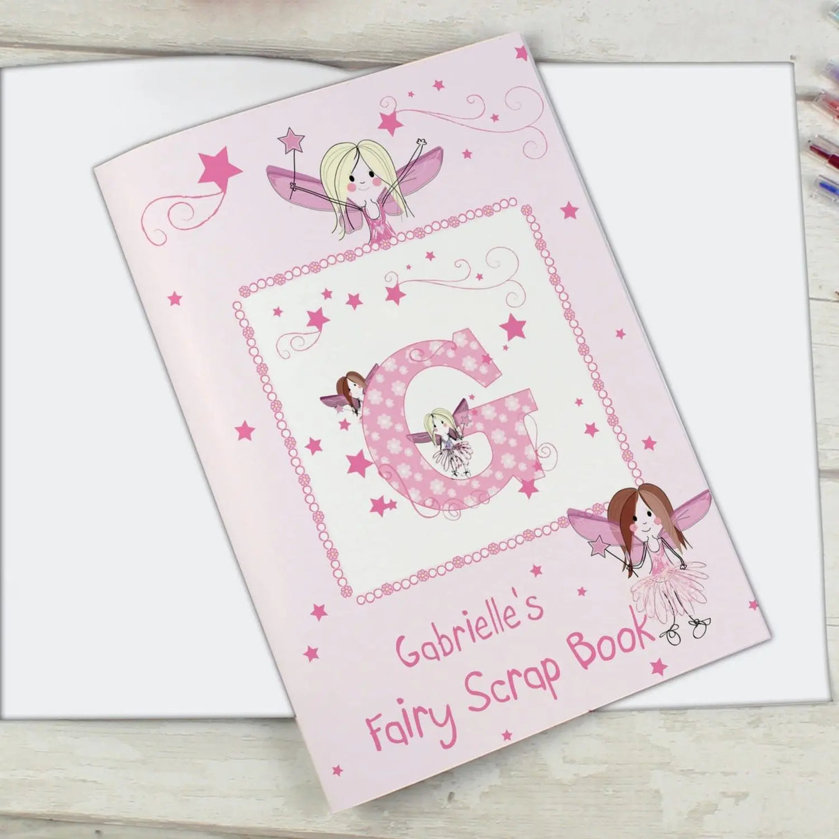 Personalised Childrens Pink Fairy Scrapbook - Gift Moments
